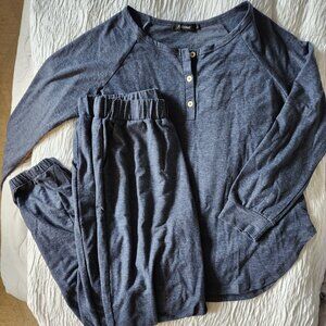 Navy blue Lounge Set- Long Sleeve Top and Jogger Pants